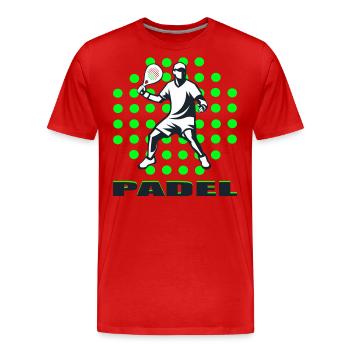 Padel - Männer Premium Bio T-Shirt - Rot - Vorne - Damien (186cm)
