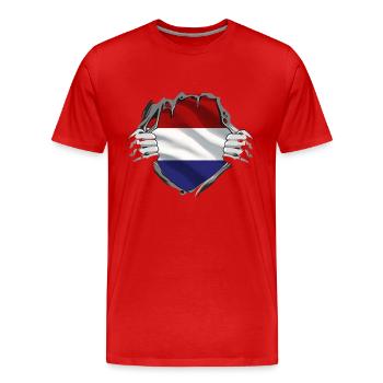 Netherlands Flag Holland Dutch Flag - Men's Premium Organic T-Shirt - red - Front - Damien (186cm)