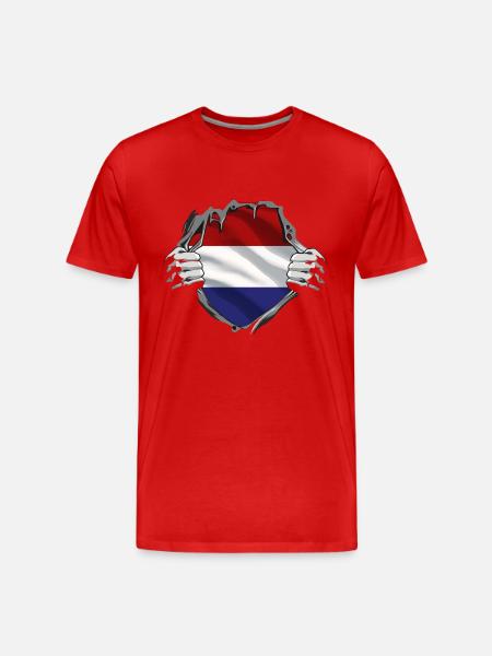 Netherlands Flag Holland Dutch Flag - Men's Premium Organic T-Shirt - red