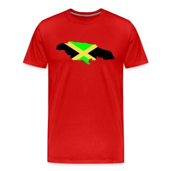Jamaica - Men's Premium Organic T-Shirt - red - Front - Damien (186cm)