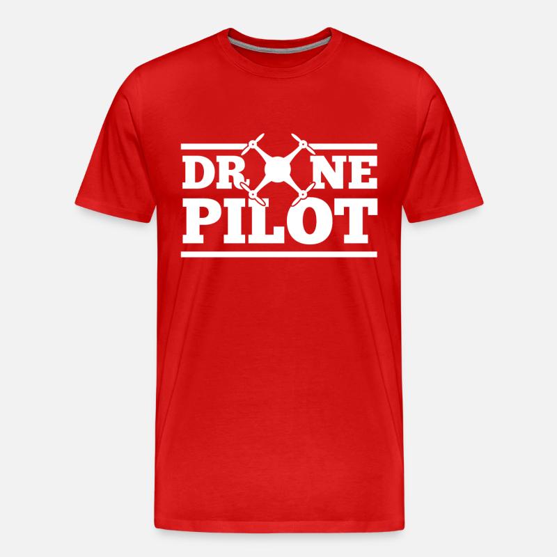 Drone Pilot - Männer Premium Bio T-Shirt - Rot