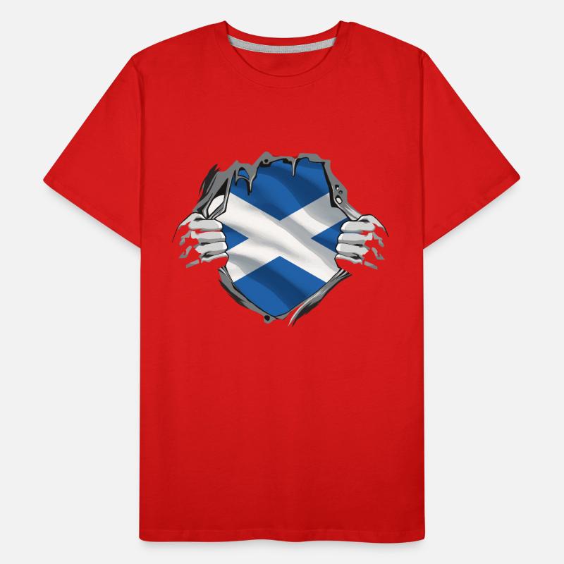 Drapeau écossais Drapeau écossais Alba GB Royaume-Uni T-shirt bio Premium Homme