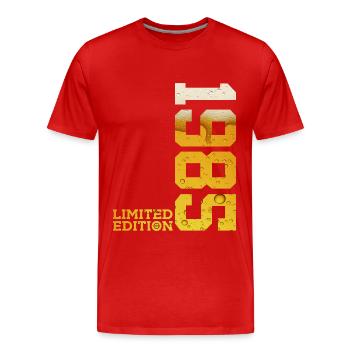 LIMITED EDITION 1985 BIER 41. GEBURTSTAG - Männer Premium Bio T-Shirt - Rot - Vorne - Damien (186cm)