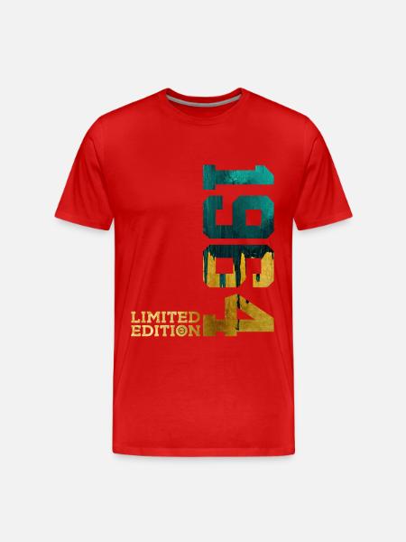 62ND BIRTHDAY LIMITED EDITION 1964 - Men's Premium Organic T-Shirt - red