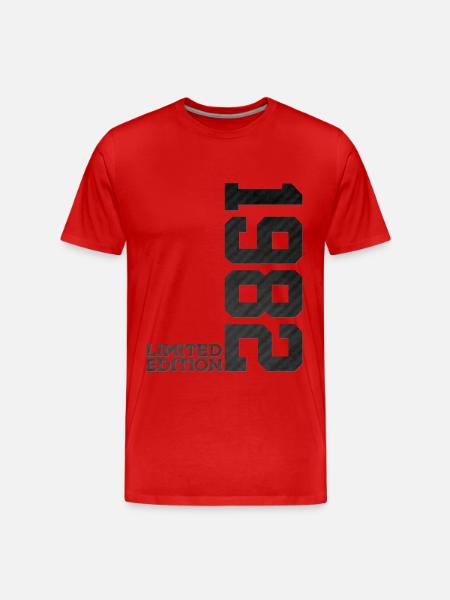 44TH BIRTHDAY LIMITED EDITION 1982 - Men's Premium Organic T-Shirt - red