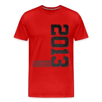 13. GEBURTSTAG LIMITED EDITION 2013 - Männer Premium Bio T-Shirt - Rot - Vorne - Damien (186cm)