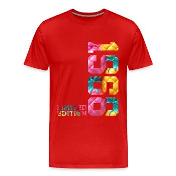 58. GEBURTSTAG LIMITED EDITION 1968 - Männer Premium Bio T-Shirt - Rot - Vorne - Damien (186cm)