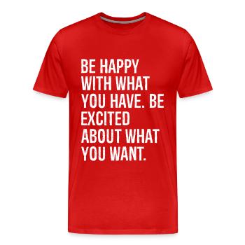 Soyez satisfait de ce que vous avez été enthousiasmé par Wh - T-shirt bio Premium Homme - rouge - Devant - Damien (186cm)
