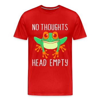 Tree Frog Frog - Men's Premium Organic T-Shirt - red - Front - Damien (186cm)