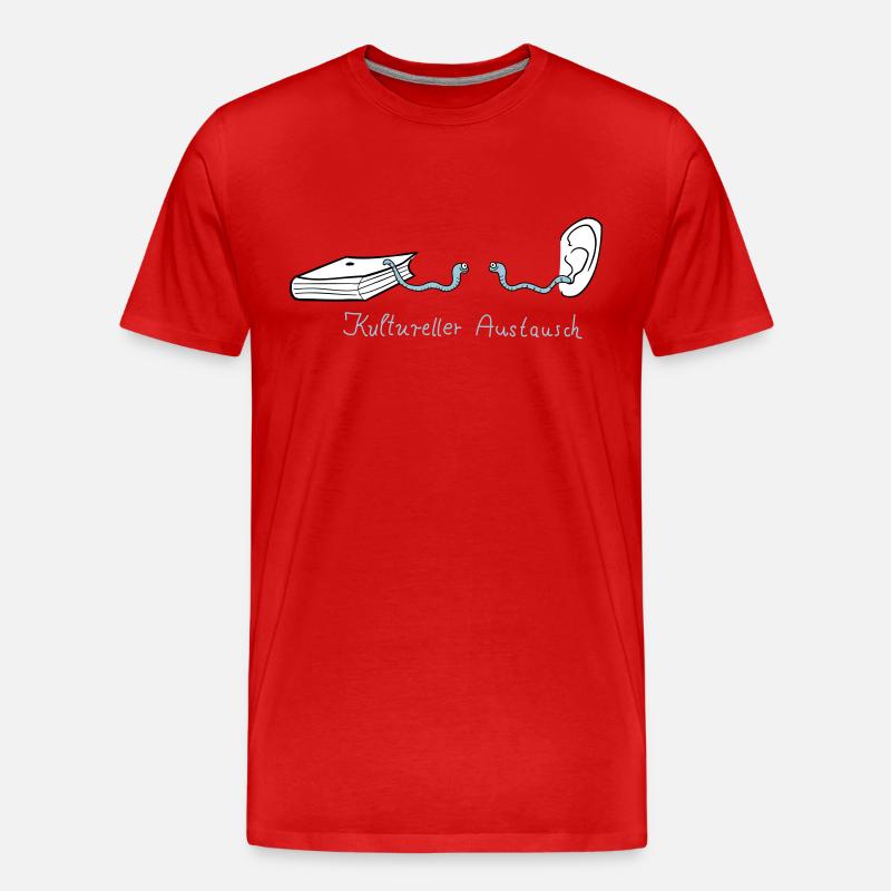 Kultureller Austausch - Männer Premium Bio T-Shirt - Rot