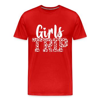 Filles Week-end Femmes Filles Voyage - T-shirt bio Premium Homme - rouge - Devant - Damien (186cm)
