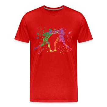 Boxing Fighter Kids Boxing Match Boxer - Men's Premium Organic T-Shirt - red - Front - Damien (186cm)