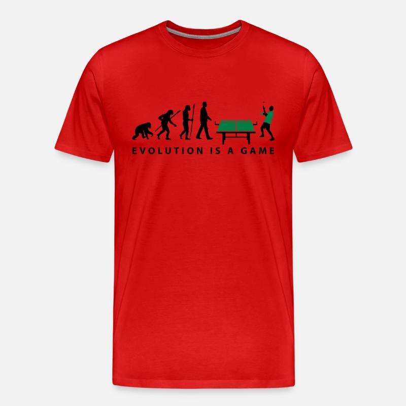 evolution_table_tennis_072012_c_2c - Männer Premium Bio T-Shirt - Rot