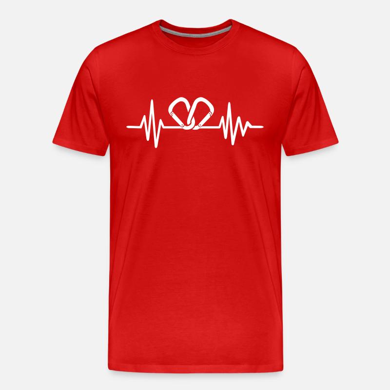 Klettern - Männer Premium Bio T-Shirt - Rot
