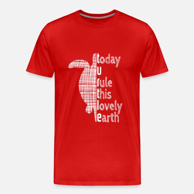 Turtle - Männer Premium Bio T-Shirt - Rot