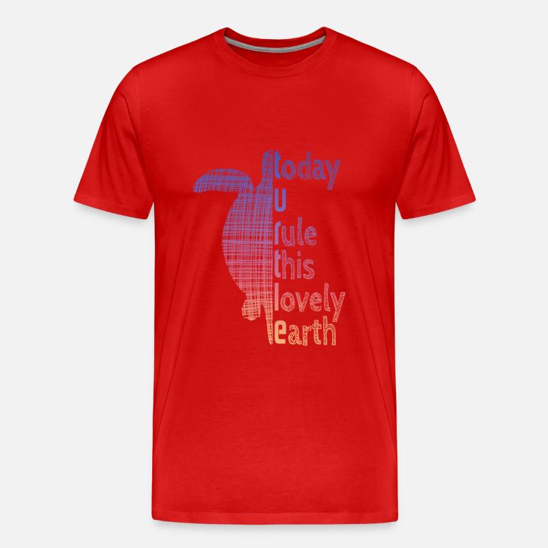 Turtle - Männer Premium Bio T-Shirt - Rot