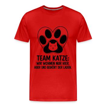 We own the store - Men's Premium Organic T-Shirt - red - Front - Damien (186cm)
