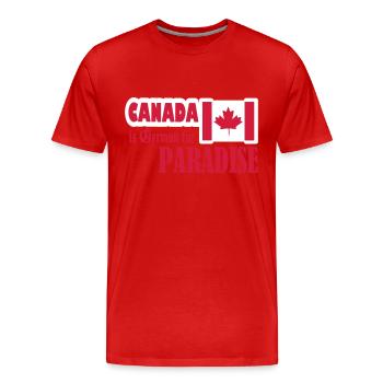 canada est allemand pour le paradis - T-shirt bio Premium Homme - rouge - Devant - Damien (186cm)