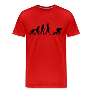Leichtathletik - Sprint - Männer Premium Bio T-Shirt - Rot - Vorne - Damien (186cm)