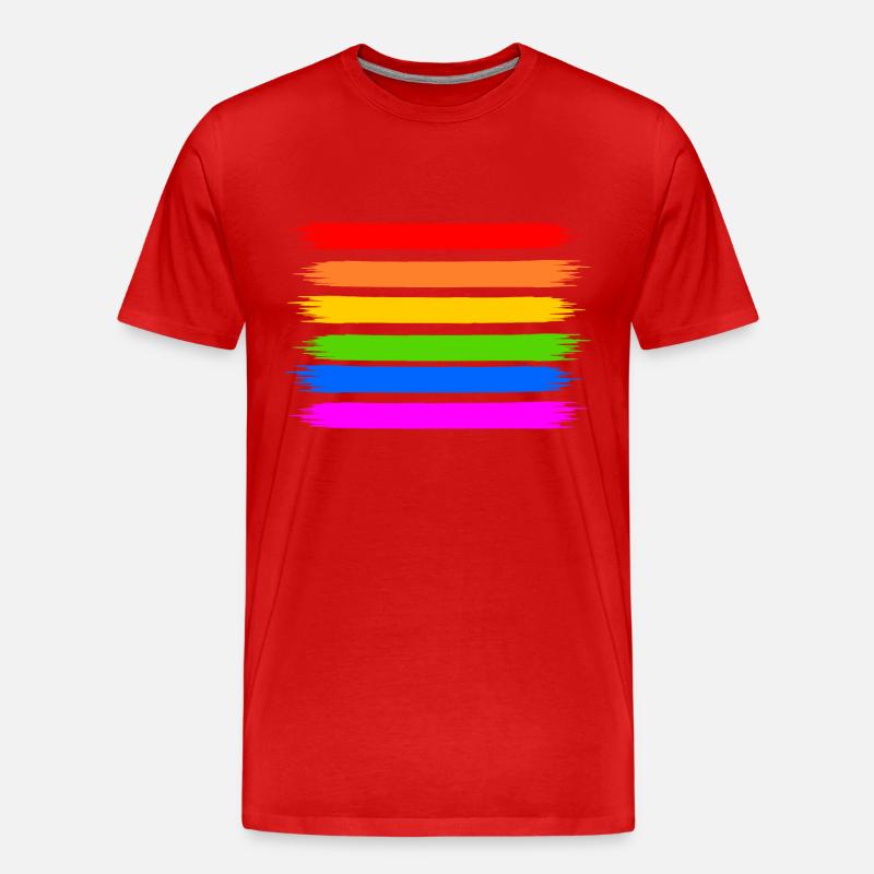Regenbogen Regenbogenfahne - Männer Premium Bio T-Shirt - Rot