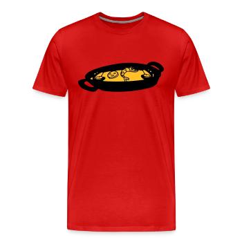 paella gericht spanische kulinarische spezialität - Männer Premium Bio T-Shirt - Rot - Vorne - Damien (186cm)