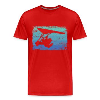 Paratrike Motor-hängegleiter Deltatrike - Männer Premium Bio T-Shirt - Rot - Vorne - Damien (186cm)