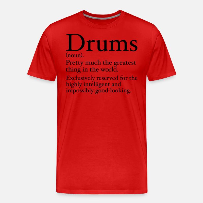 Funny Drummer Definition - Männer Premium Bio T-Shirt - Rot