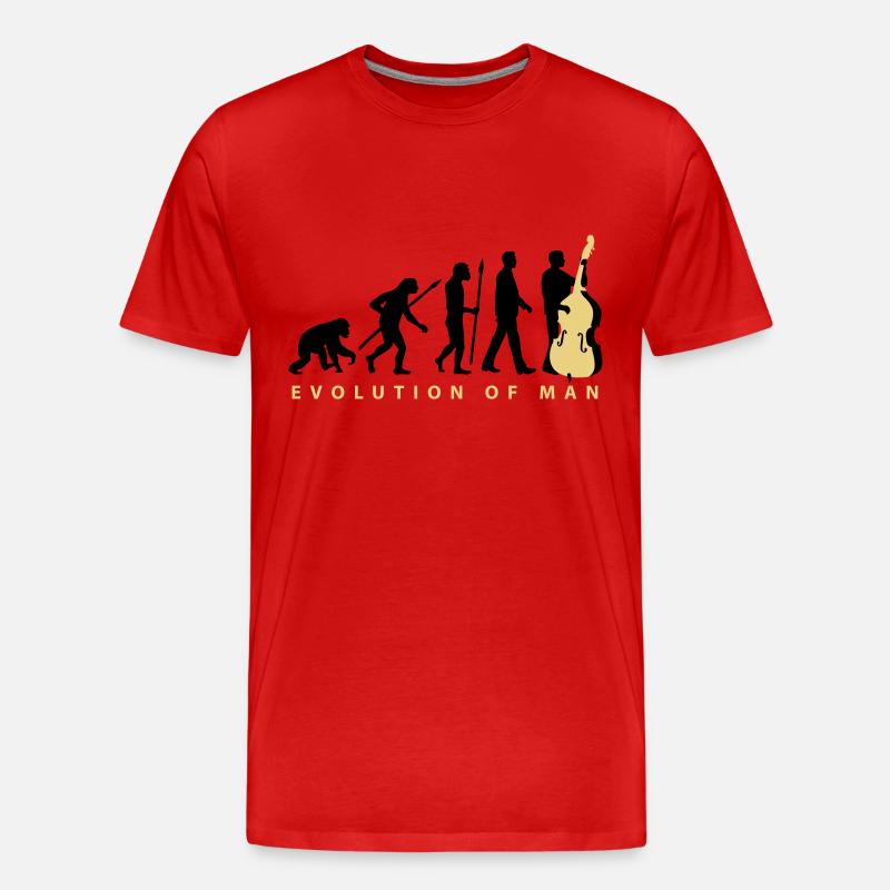evolution_kontrabass_11_2016_2c02 - Männer Premium Bio T-Shirt - Rot