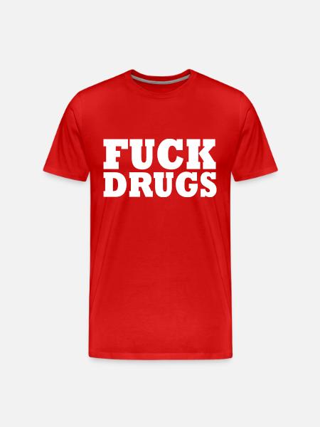 Fuck Drugs - Men's Premium Organic T-Shirt - red