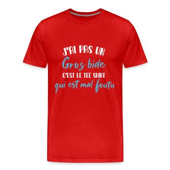 I don't have a big belly it's the gift tee shirt - Men's Premium Organic T-Shirt - red - Front - Damien (186cm)