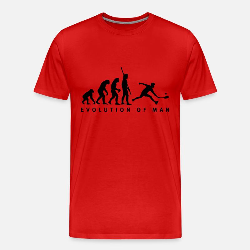 evolution_badminton_022011_b_1c - Men's Premium Organic T-Shirt - red