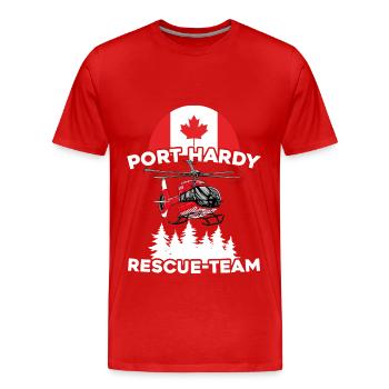 Port Hardy - Vancouver Canada Survival Hope Island - Männer Premium Bio T-Shirt - Rot - Vorne - Damien (186cm)