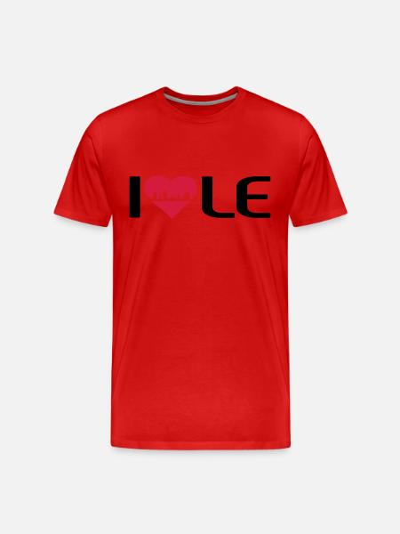I love LE - Männer Premium Bio T-Shirt - Rot