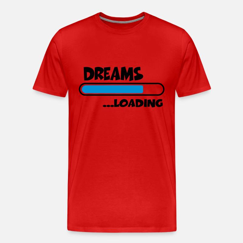 Dreams loading - Männer Premium Bio T-Shirt - Rot