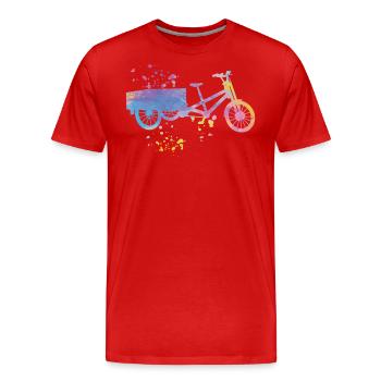 Heavy Duty Bike Cargo Bike Cargo Bike Cargo Bike - Men's Premium Organic T-Shirt - red - Front - Damien (186cm)