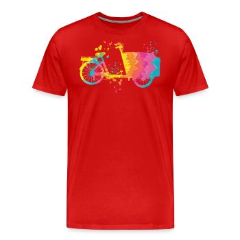 Heavy Duty Bike Cargo Bike Cargo Bike Cargo Bike - Men's Premium Organic T-Shirt - red - Front - Damien (186cm)