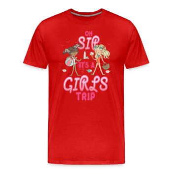 Week-end entre filles Oh Sip It’s A Girls Trip - T-shirt bio Premium Homme - rouge - Devant - Damien (186cm)
