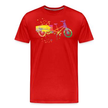 Heavy Duty Bike Cargo Bike Cargo Bike Cargo Bike - Men's Premium Organic T-Shirt - red - Front - Damien (186cm)