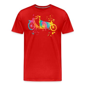 Heavy Duty Bike Cargo Bike Cargo Bike Cargo Bike - Men's Premium Organic T-Shirt - red - Front - Damien (186cm)