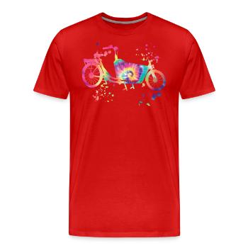 Heavy Duty Bike Cargo Bike Cargo Bike Cargo Bike - Men's Premium Organic T-Shirt - red - Front - Damien (186cm)