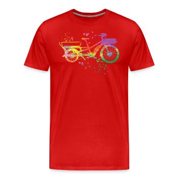 Heavy Duty Bike Cargo Bike Cargo Bike Cargo Bike - Men's Premium Organic T-Shirt - red - Front - Damien (186cm)
