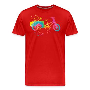 Heavy Duty Bike Cargo Bike Cargo Bike Cargo Bike - Men's Premium Organic T-Shirt - red - Front - Damien (186cm)
