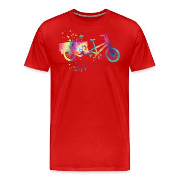 Heavy Duty Bike Cargo Bike Cargo Bike Cargo Bike - Men's Premium Organic T-Shirt - red - Front - Damien (186cm)