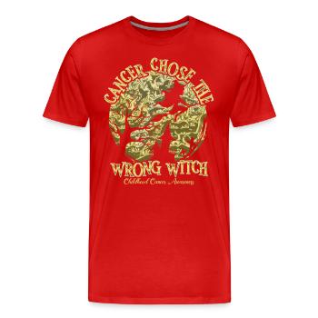 Cancer Witch Golden Cancer Childhood - Men's Premium Organic T-Shirt - red - Front - Damien (186cm)
