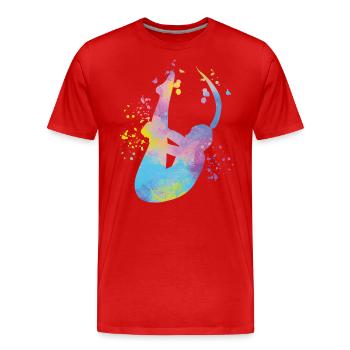Plongeon, Plongeon synchronisé, Saut artistique - T-shirt bio Premium Homme - rouge - Devant - Damien (186cm)