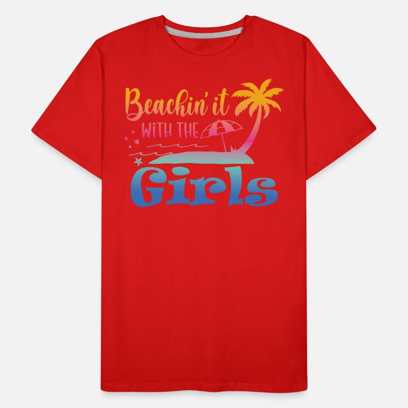 Wochenendstrand Mit Dem Mädchentrip Männer Premium Bio T-Shirt