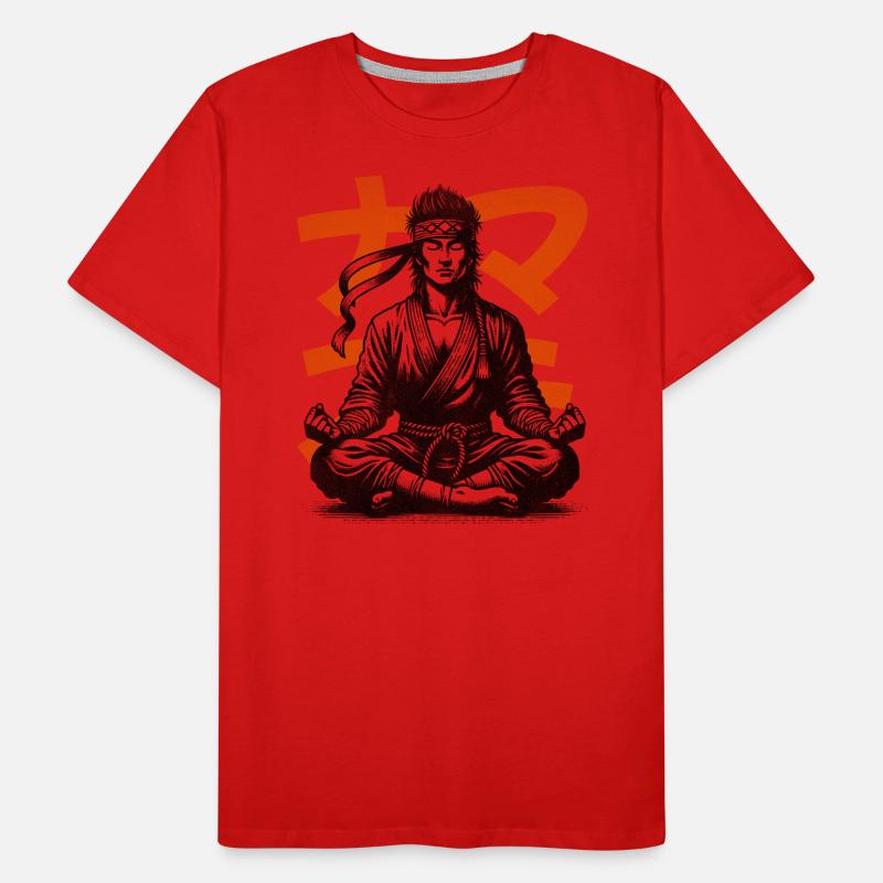 Meditating Warrior Men's Premium Organic T-Shirt