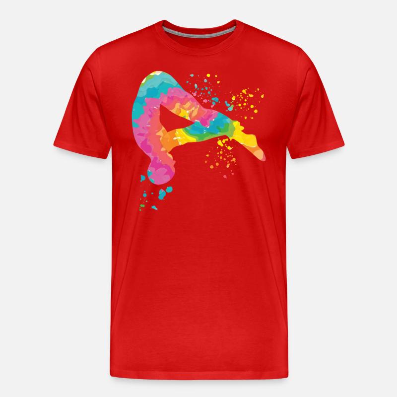 Turmspringen Synchronspringen Kunstspringen - Männer Premium Bio T-Shirt - Rot