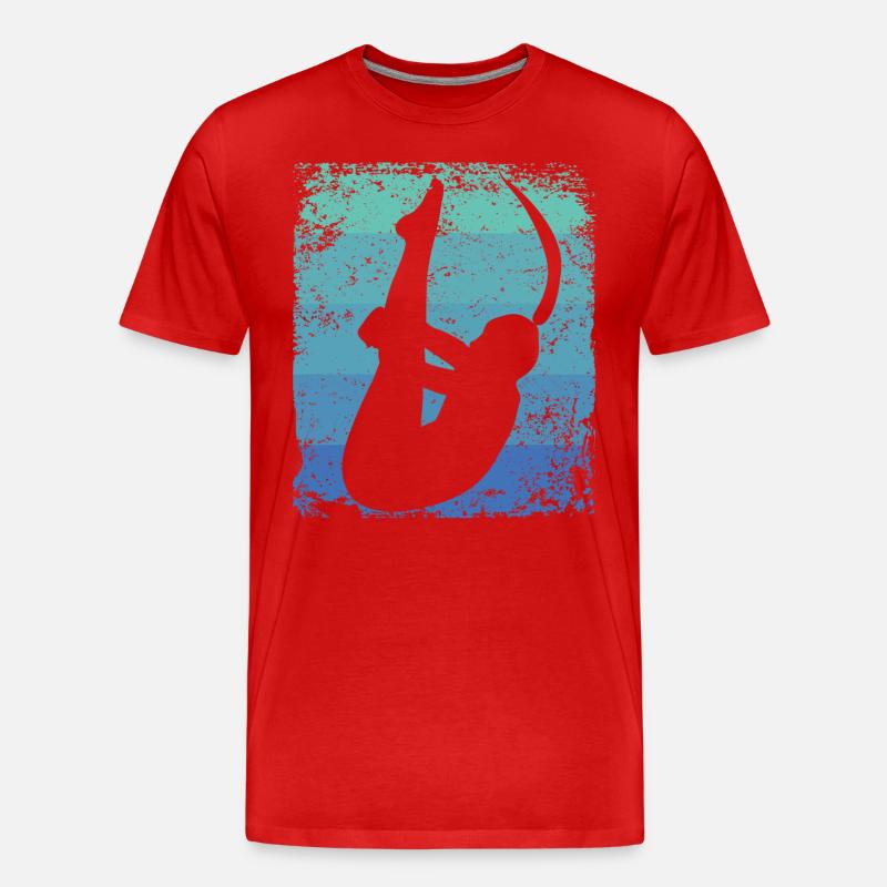 Synchronisierter Wassertaucher High Diver - Männer Premium Bio T-Shirt - Rot
