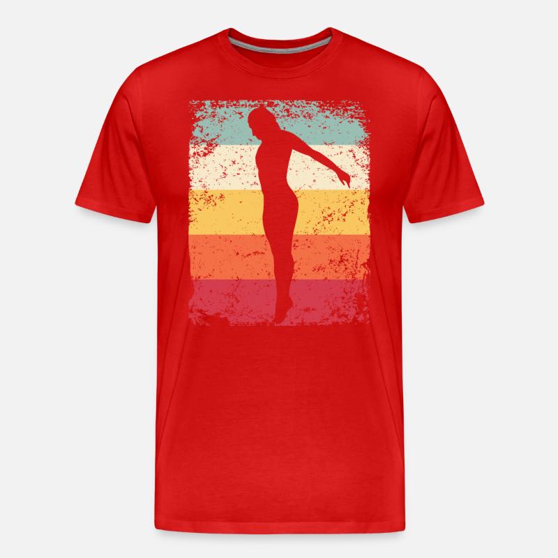 Turmspringen Kunstspringen Synchronspringen - Männer Premium Bio T-Shirt - Rot